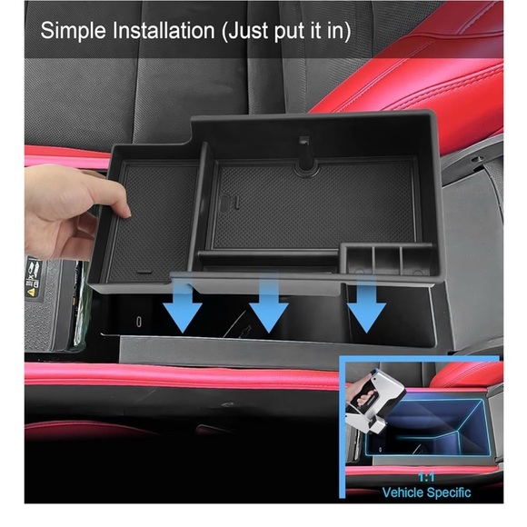 2024 2025 Blazer EV Center Console Organizer for Chevy Blazer EV (LT/RS/SS) New - Picture 7 of 9